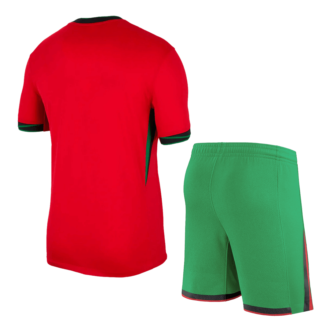 [Super Quailty] Men's Portugal Home Jersey (Jersey+Shorts) Kit Euro 2024 Go Game Wear
