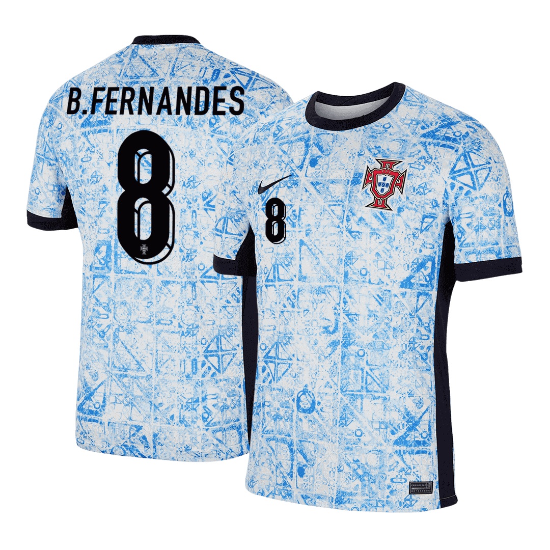 B.FERNANDES #8 Portugal Away  Soccer Jersey Euro 2024 Top Soccer Jerseys Store
