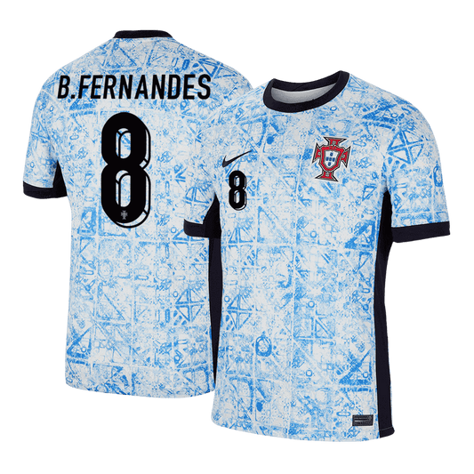 B.FERNANDES #8 Portugal Away  Soccer Jersey Euro 2024 Top Soccer Jerseys Store