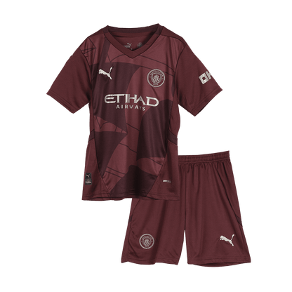 Kid's Manchester City Third Away  Soccer Jersey Kit(Jersey+Shorts+Socks) 2024/25 Top Soccer Jerseys Store