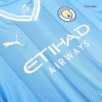 Player Version DE BRUYNE #17 Manchester City Home  Soccer Jersey 2023/24 Top Soccer Jerseys Store