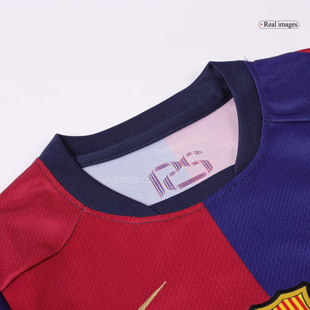Kid's Barcelona Home  Soccer Jersey Kit(Jersey+Shorts) 2024/25-Spotify Logo Without Text Top Soccer Jerseys Store