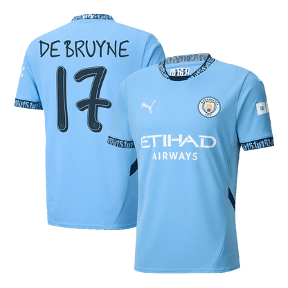 DE BRUYNE #17 Manchester City Home  Soccer Jersey 2024/25 - UCL Top Soccer Jerseys Store