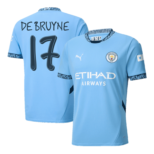 DE BRUYNE #17 Manchester City Home  Soccer Jersey 2024/25 - UCL Top Soccer Jerseys Store