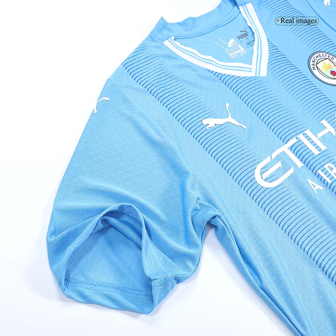 Player Version HAALAND #9 Manchester City Home  Soccer Jersey 2023/24 Top Soccer Jerseys Store