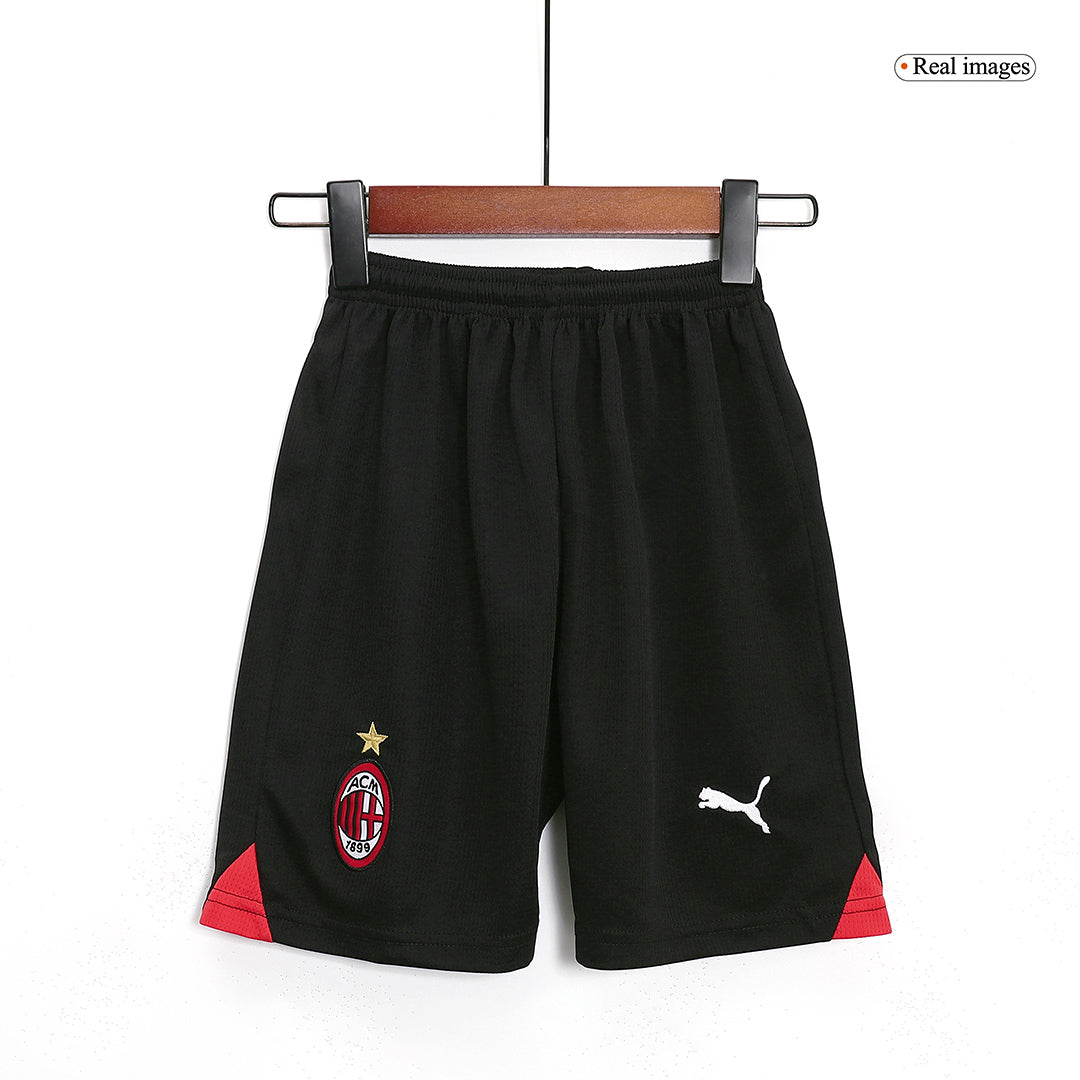 Kid's AC Milan Home  Soccer Jersey Kit(Jersey+Shorts) 2023/24 Top Soccer Jerseys Store
