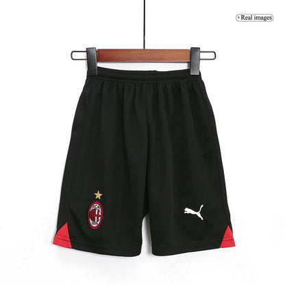 Kid's AC Milan Home  Soccer Jersey Kit(Jersey+Shorts) 2023/24 Top Soccer Jerseys Store