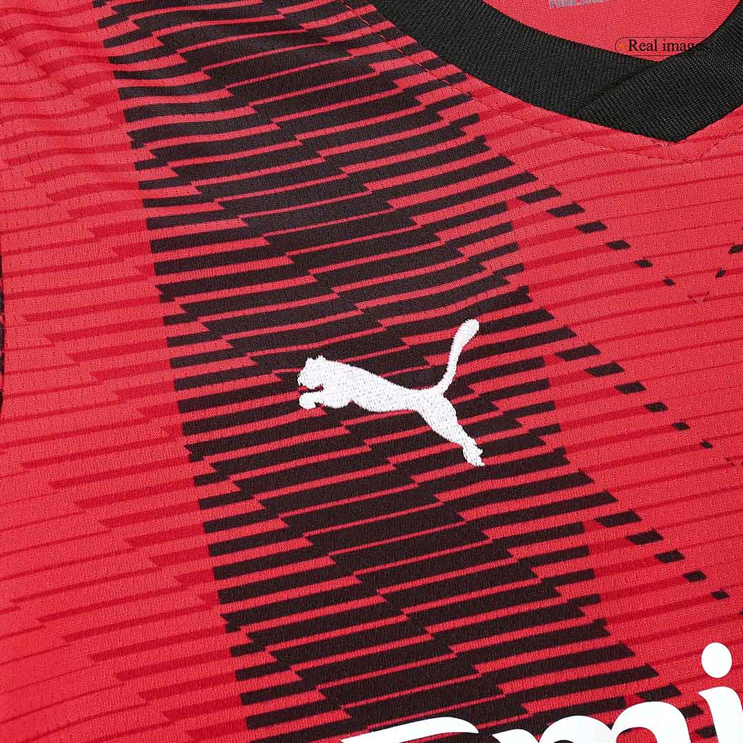 Kid's AC Milan Home  Soccer Jersey Kit(Jersey+Shorts) 2023/24 Top Soccer Jerseys Store