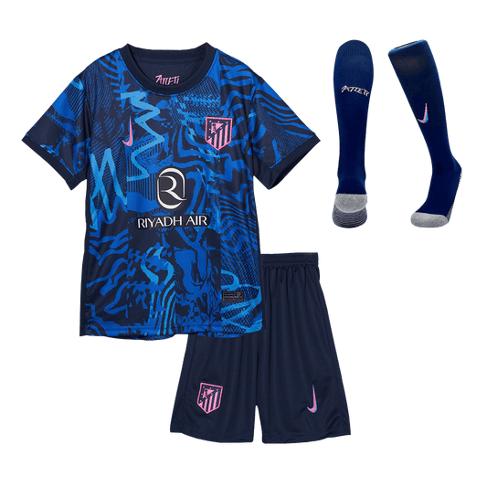 Kid's Atletico Madrid Third Away  Soccer Jersey Kit(Jersey+Shorts+Socks) 2024/25 Top Soccer Jerseys Store