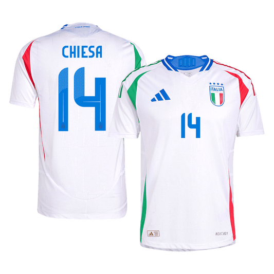 Player Version CHIESA #14 Italy Away  Soccer Jersey Euro 2024 Top Soccer Jerseys Store