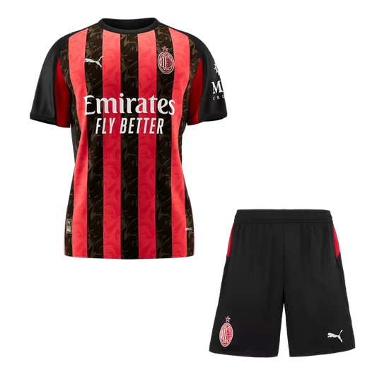 AC Milan Home Soccer Jersey Kit(Jersey+Shorts) 2025/26