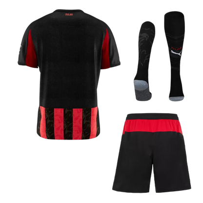 AC Milan Home Soccer Jersey Kit(Jersey+Shorts+Socks) 2025/26