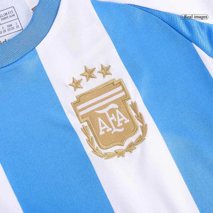 Argentina Home Kids Soccer Jerseys Kit Copa America 2024 Go Game Wear