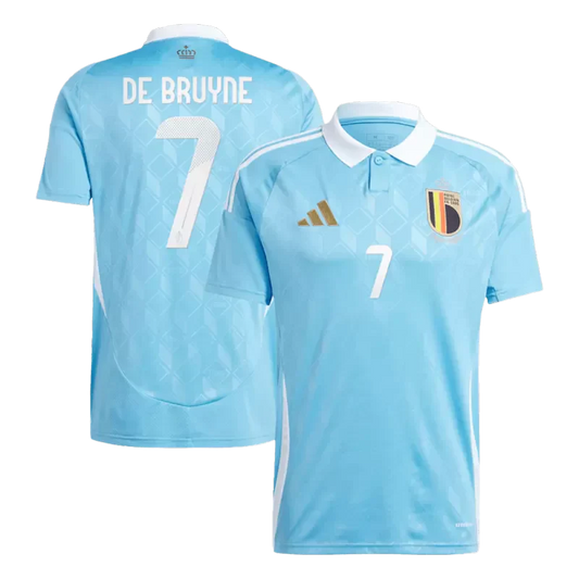 Belgium DE BRUYNE #7 Away Soccer Jersey 2024 topsoccerjerseys.com