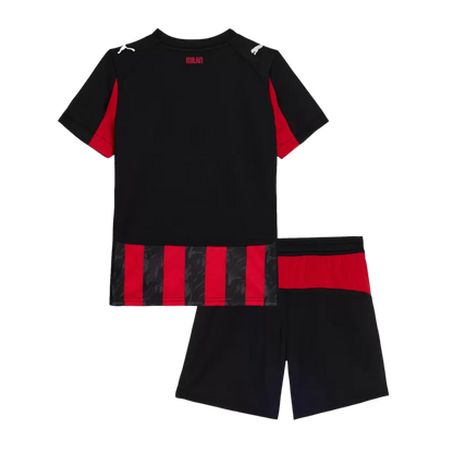 Kid's AC Milan Home Soccer Jersey Kit(Jersey+Shorts) 2025/26
