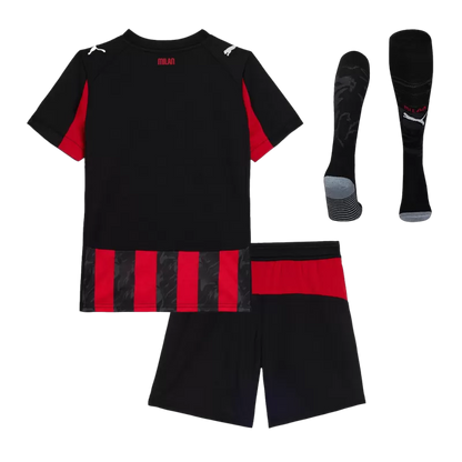 Kid's AC Milan Home Soccer Jersey Kit(Jersey+Shorts+Socks) 2025/26