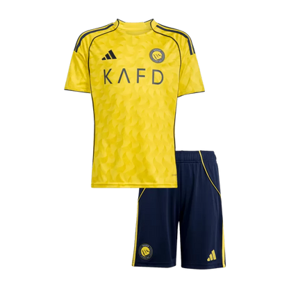 Kid's Al Nassr Home Soccer Jersey Kit(Jersey+Shorts) 2025/26