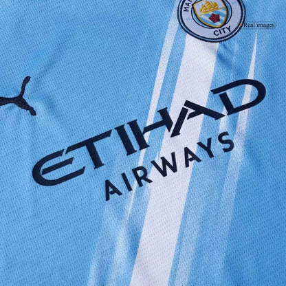 Kid's Manchester City Home Soccer Jersey Kit(Jersey+Shorts) 2025/26