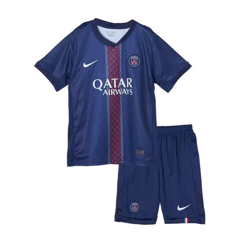 Kid's PSG Home Soccer Jersey Kit(Jersey+Shorts) 2025/26 Top Soccer Jerseys Store