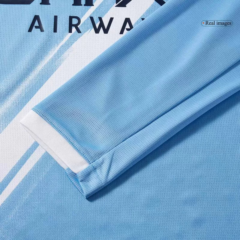 Manchester City Home Long Sleeve Soccer Jersey 2025/26