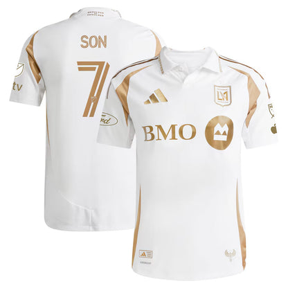 Player Version Men's LAFC #7 Son Heung-Min White 2025 Away - Slim Fit topsoccerjerseys.com