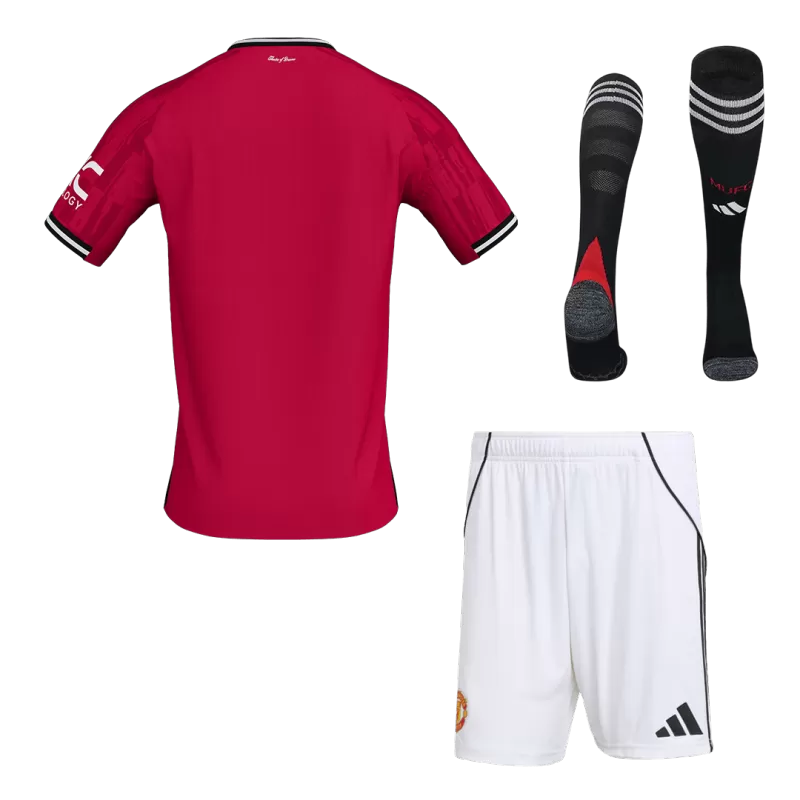 Manchester United Home Soccer Jersey Kit(Jersey+Shorts+Socks) 2025/26