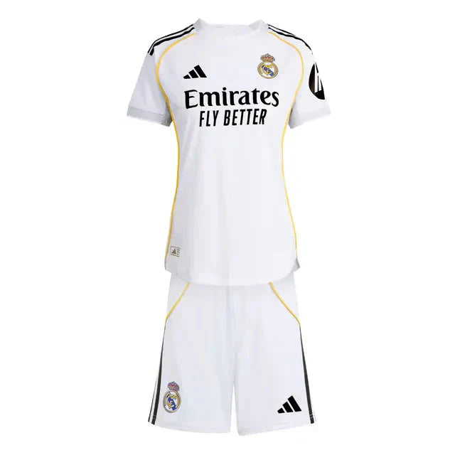Kid's Real Madrid Home Soccer Jersey Kit(Jersey+Shorts+Socks) 2025/26 Go Game Wear