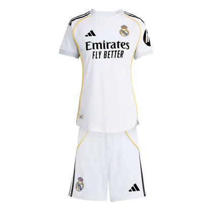Kid's Real Madrid Home Soccer Jersey Kit(Jersey+Shorts+Socks) 2025/26 Go Game Wear
