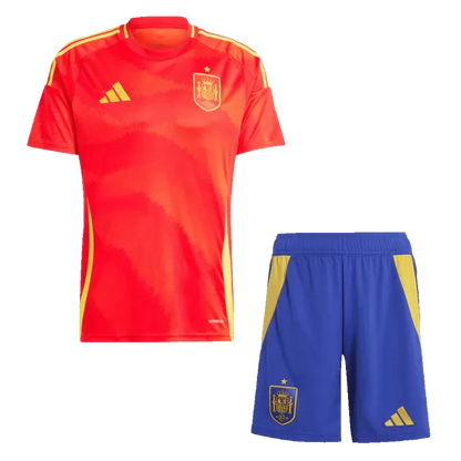 Spain Home Soccer Jersey Kit(Jersey+Shorts) 2024/25 Go Game Wear