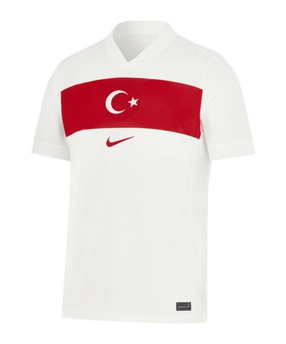 Turkey Home EM 2024 Soccer Jersey white red F100 topsoccerjerseys.com
