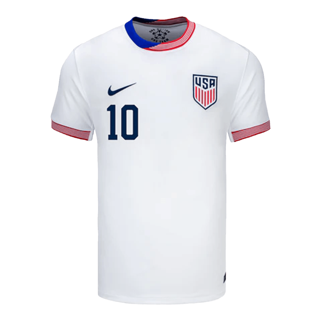 Men's USA PULISIC #10 Home Soccer Jersey Copa América 2024 Go Game Wear