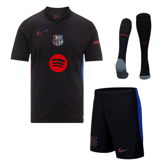 Barcelona Away  Soccer Jersey Kit(Jersey+Shorts+Socks) 2024/25- Spotify Logo Without Text Top Soccer Jerseys Store