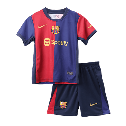 Kid's Barcelona Home  Soccer Jersey Kit(Jersey+Shorts+Socks) 2024/25 Top Soccer Jerseys Store
