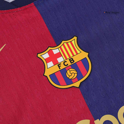 Player Version F.DE JONG #21 Barcelona Home  Soccer Jersey 2024/25 Top Soccer Jerseys Store