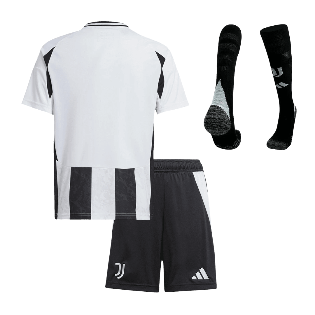 Kid's Juventus Home  Soccer Jersey Kit(Jersey+Shorts+Socks) 2024/25 Top Soccer Jerseys Store