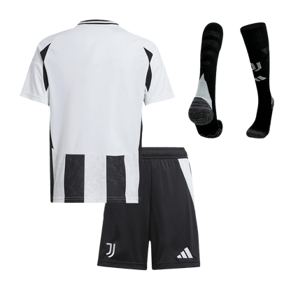 Kid's Juventus Home  Soccer Jersey Kit(Jersey+Shorts+Socks) 2024/25 Top Soccer Jerseys Store