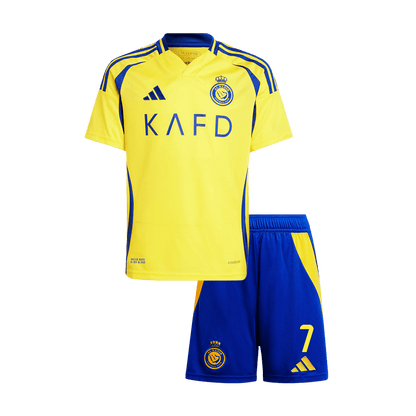 Kid's RONALDO #7 Al Nassr Home  Soccer Jersey Kit(Jersey+Shorts) 2024/25 - ACL Top Soccer Jerseys Store
