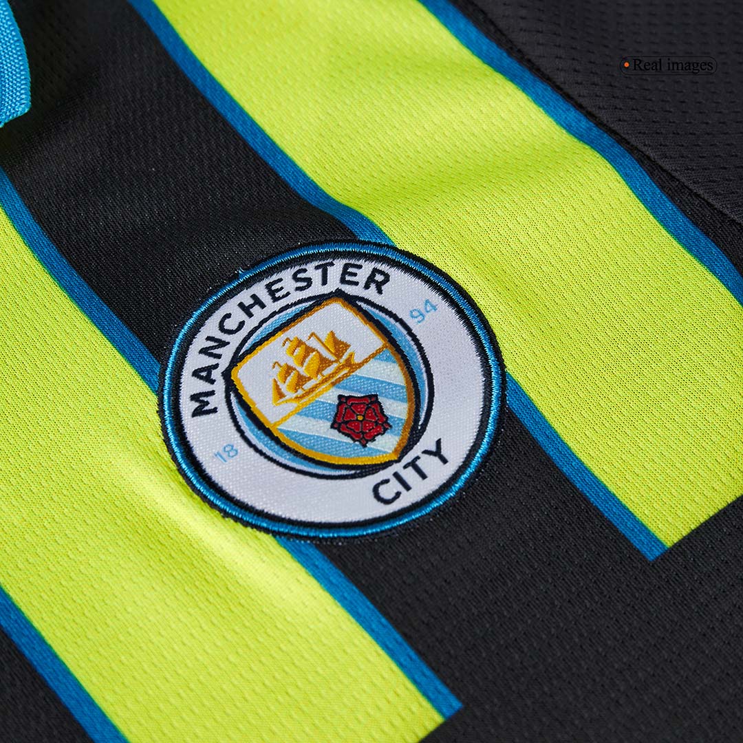 Kid's Manchester City Away  Soccer Jersey Kit(Jersey+Shorts) 2024/25 Top Soccer Jerseys Store