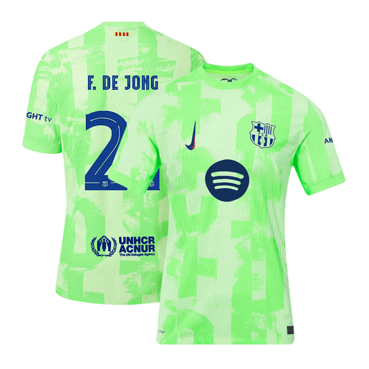 Player Version F.DE JONG #21 Barcelona Third Away  Soccer Jersey 2024/25- UCL?Spotify Logo Without Text? Top Soccer Jerseys Store