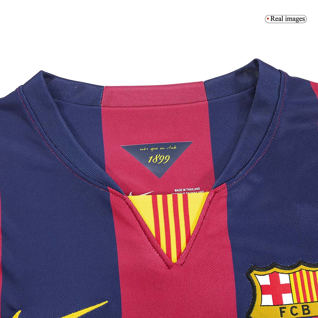 Retro MESSI #10 2014/15 Barcelona Home Long Sleeve  Soccer Jersey Top Soccer Jerseys Store