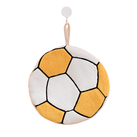 1 Pcs Hanging coral fleece quick-drying football hand towel Yellow Top Soccer Jerseys Store