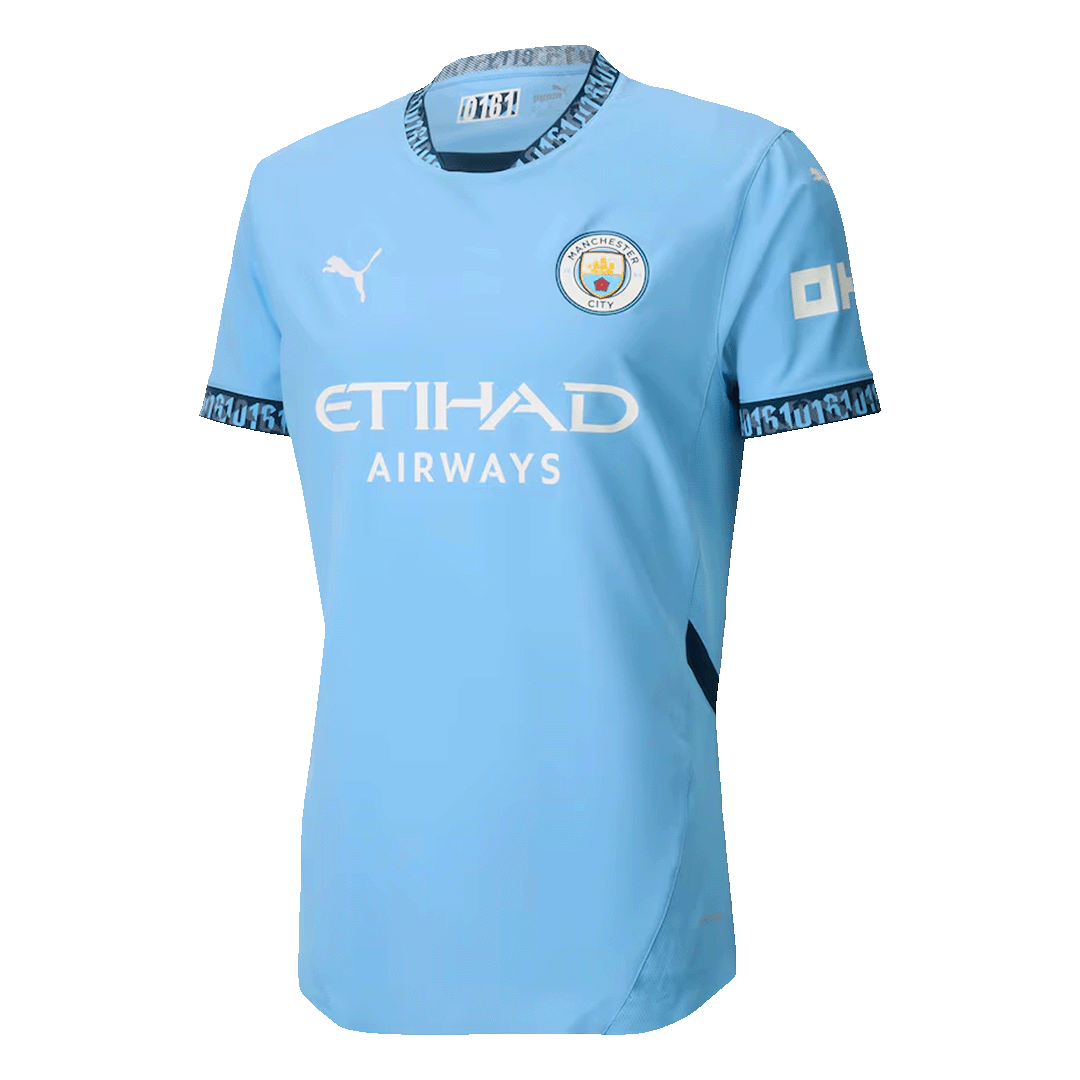 Player Version DE BRUYNE #17 Manchester City Home  Soccer Jersey 2024/25 Top Soccer Jerseys Store
