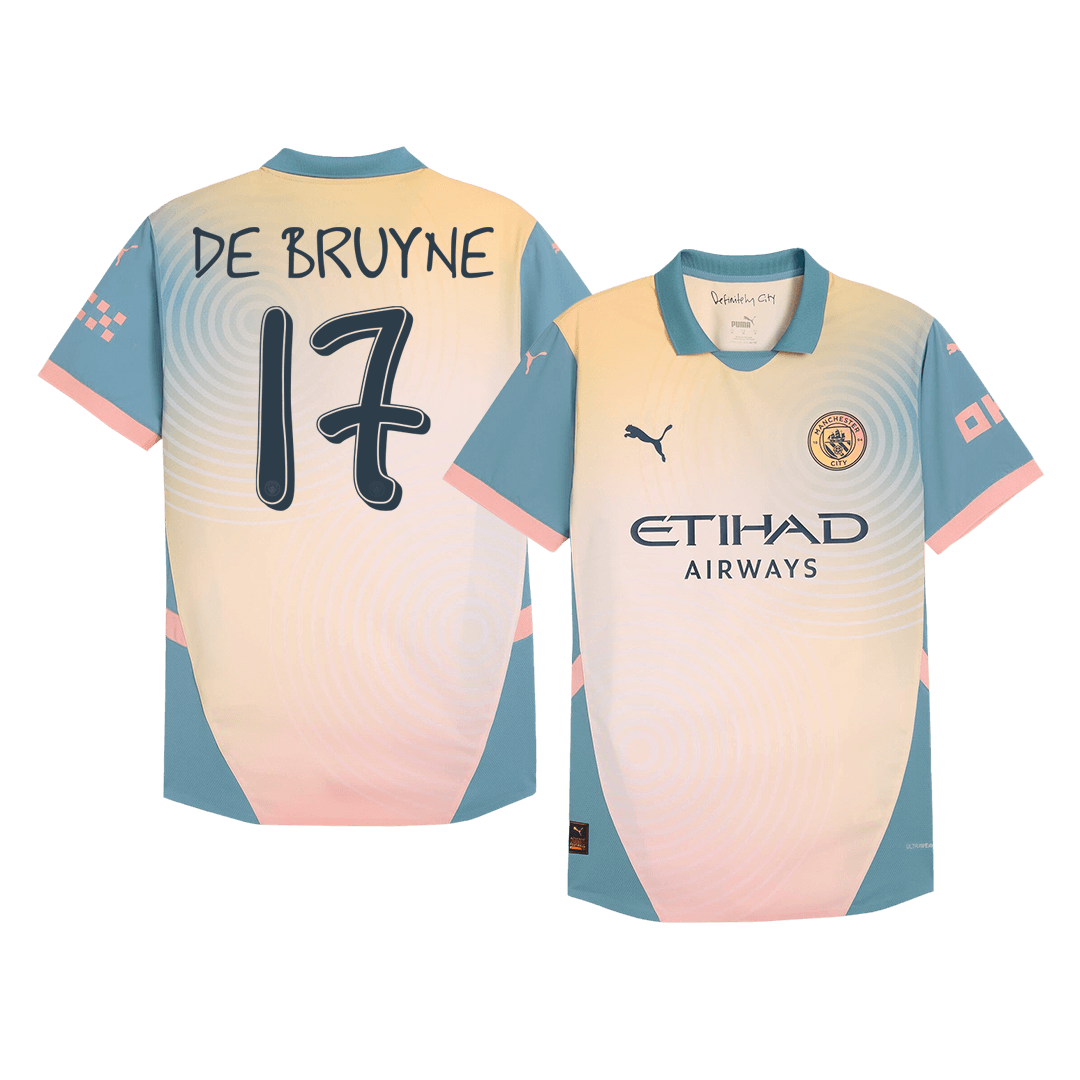 Player Version DE BRUYNE #17 Manchester City Fourth Away  Soccer Jersey 2024/25 - Definitely City Top Soccer Jerseys Store