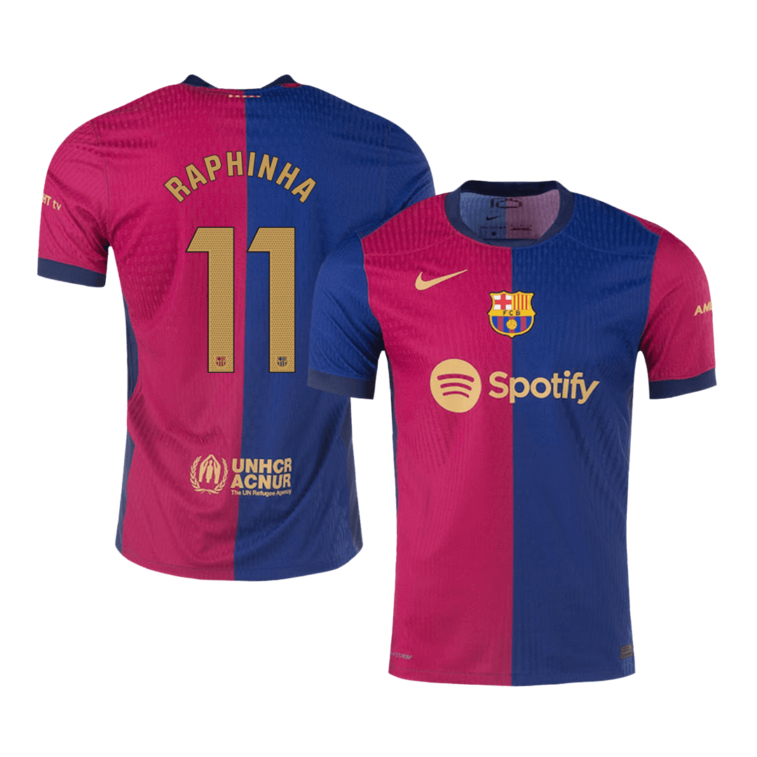 Player Version RAPHINHA #11 Barcelona Home  Soccer Jersey 2024/25 Top Soccer Jerseys Store