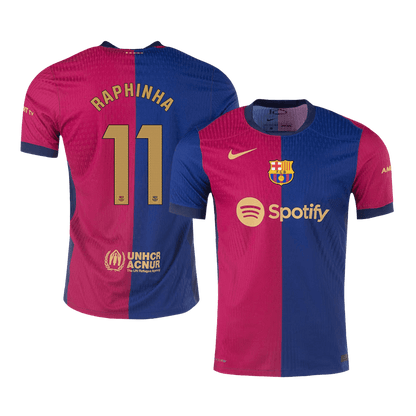 Player Version RAPHINHA #11 Barcelona Home  Soccer Jersey 2024/25 Top Soccer Jerseys Store