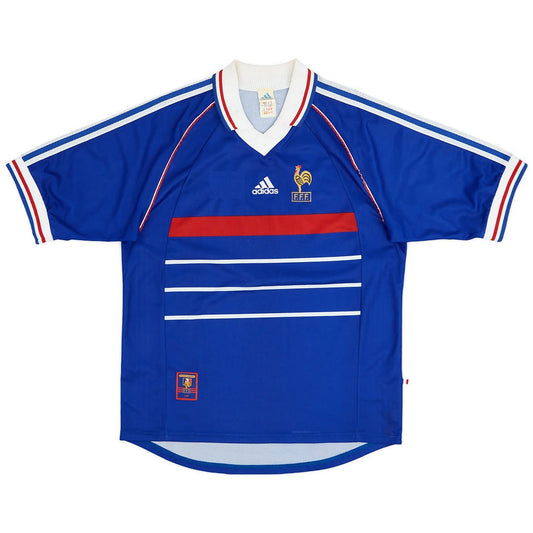 France Home Retro Soccer Jersey 1998 Go Game Wear