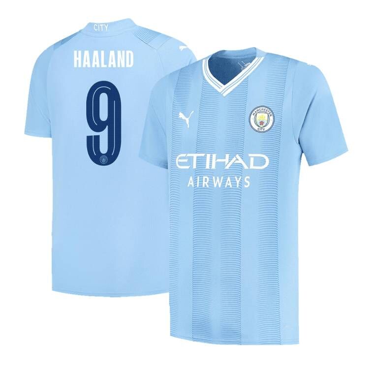 HAALAND #9 Manchester City Home  Soccer Jersey 2023/24 - UCL Top Soccer Jerseys Store