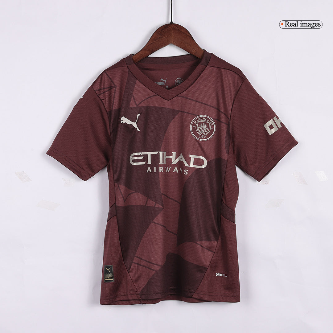 Kid's Manchester City Third Away  Soccer Jersey Kit(Jersey+Shorts+Socks) 2024/25 Top Soccer Jerseys Store