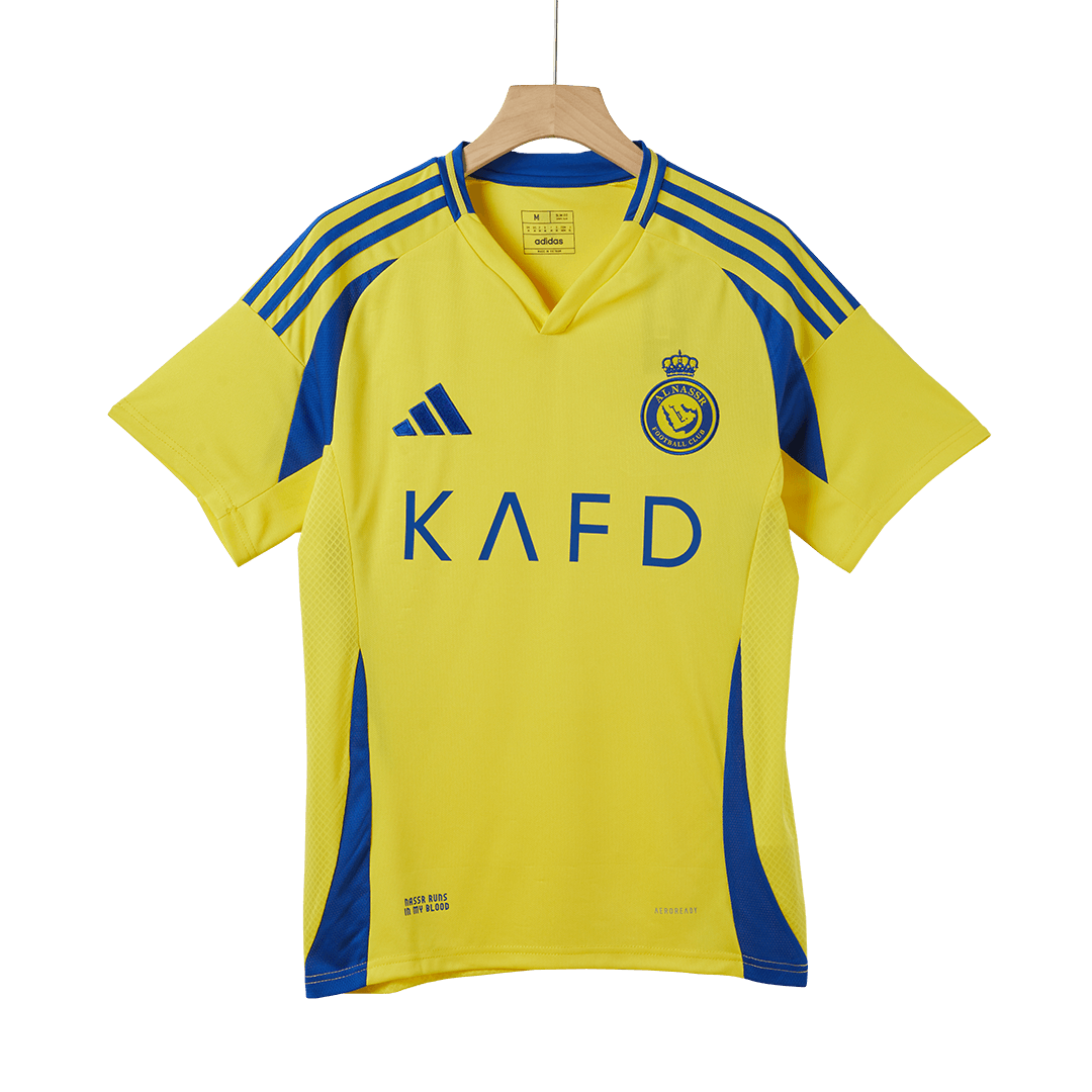 Al Nassr Home  Soccer Jersey Kit(Jersey+Shorts+Socks) 2024/25 Top Soccer Jerseys Store