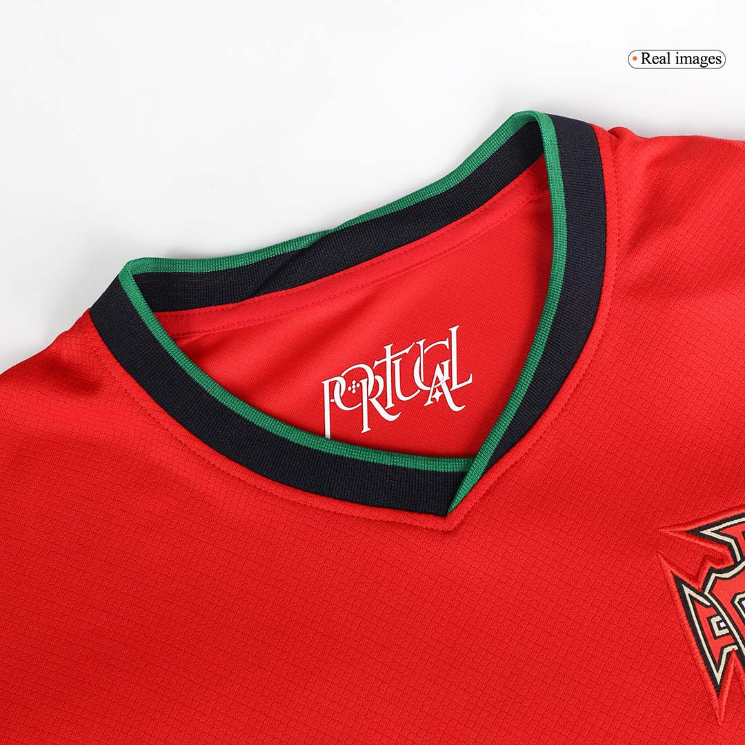 R.Leão #17 Portugal Home  Soccer Jersey Euro 2024 Top Soccer Jerseys Store
